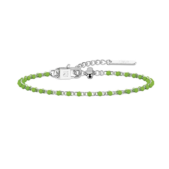Bracciale donna Kidult By You acciaio con smalto verde Regolabile 16-19 cm