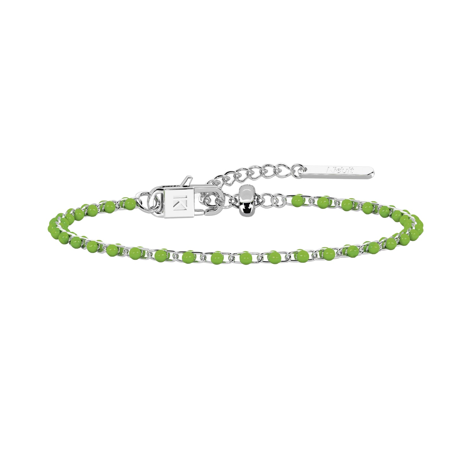 Bracciale donna Kidult By You acciaio con smalto verde Regolabile 16-19 cm