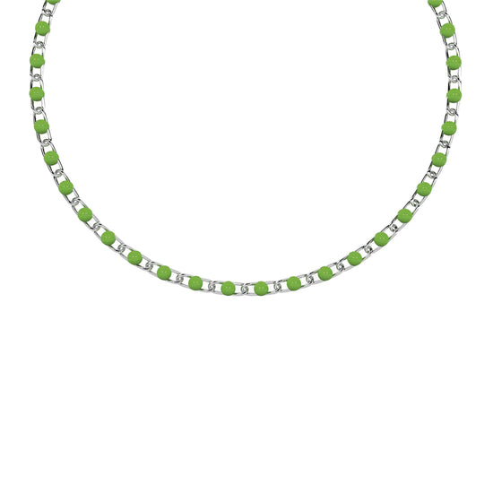 Bracciale donna Kidult By You acciaio con smalto verde Regolabile 16-19 cm