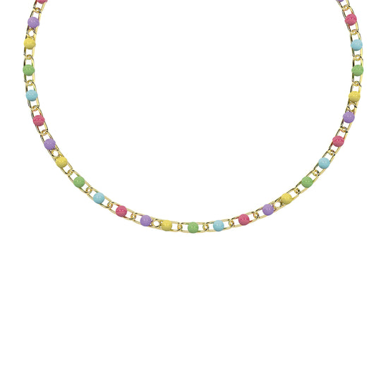 Bracciale donna Kidult By You acciaio oro sfere multicolor Regolabile 16-19 cm