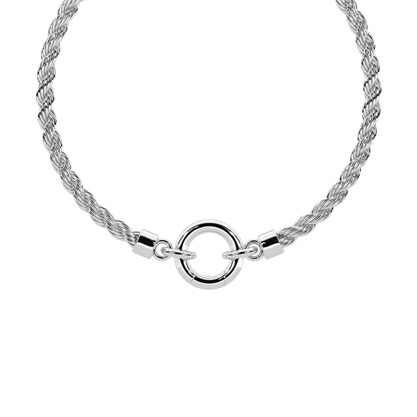Bracciale Kidult in acciaio 316L con catena corda componibile 19 cm