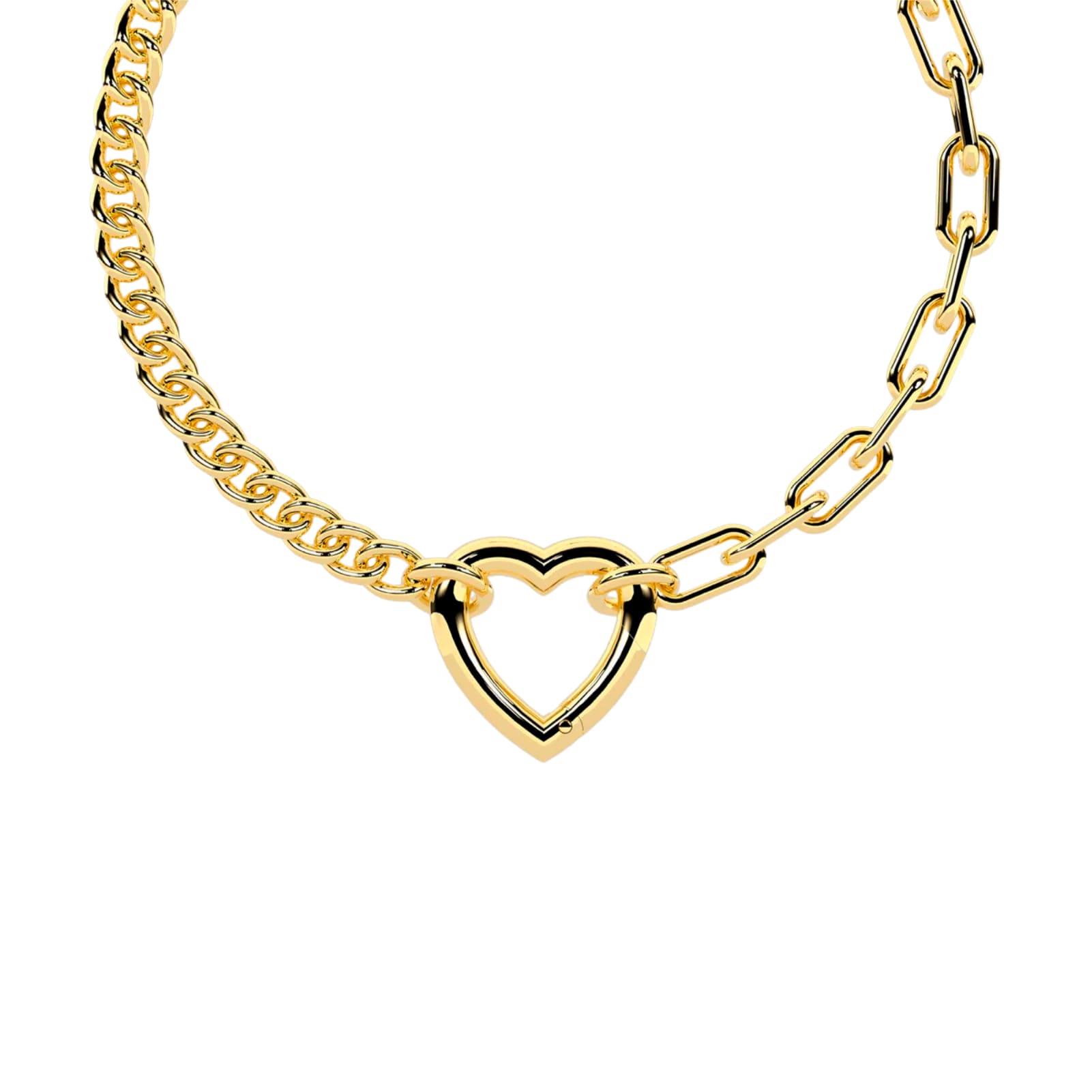 Bracciale catena Kidult in acciaio pdv oro componibile 19 cm
