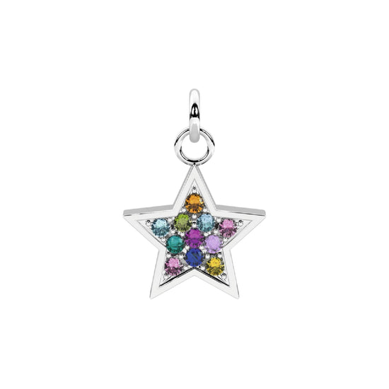 Charm stella Kidult By You acciaio con cristalli multicolor MISURA UNICA