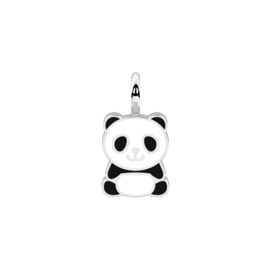 Charm panda Kidult By You acciaio smaltato bianco e nero MISURA UNICA