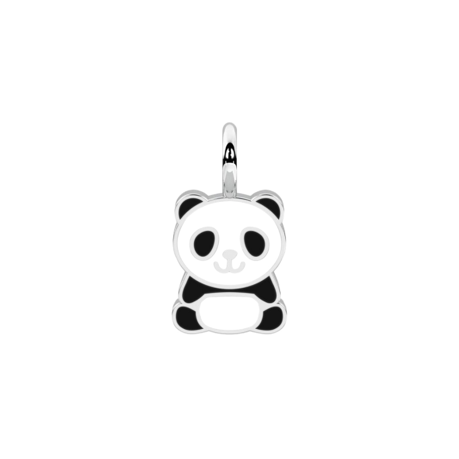 Charm panda Kidult By You acciaio smaltato bianco e nero MISURA UNICA