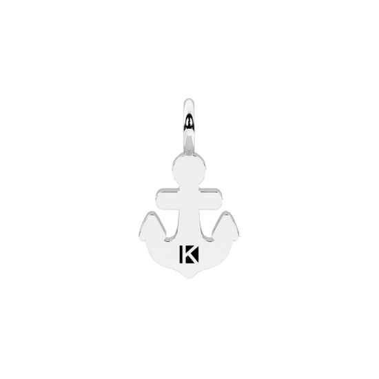 Charm ancora Kidult By You in acciaio con cristalli bianchi MISURA UNICA