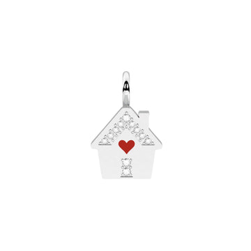 Charm casa Kidult By You in acciaio smaltato e cristalli MISURA UNICA