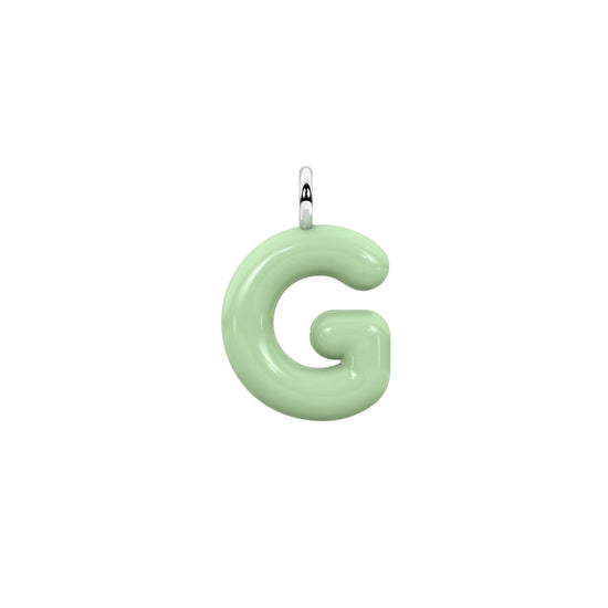 Charm iniziale G Kidult By You in acciaio smaltato verde MISURA UNICA