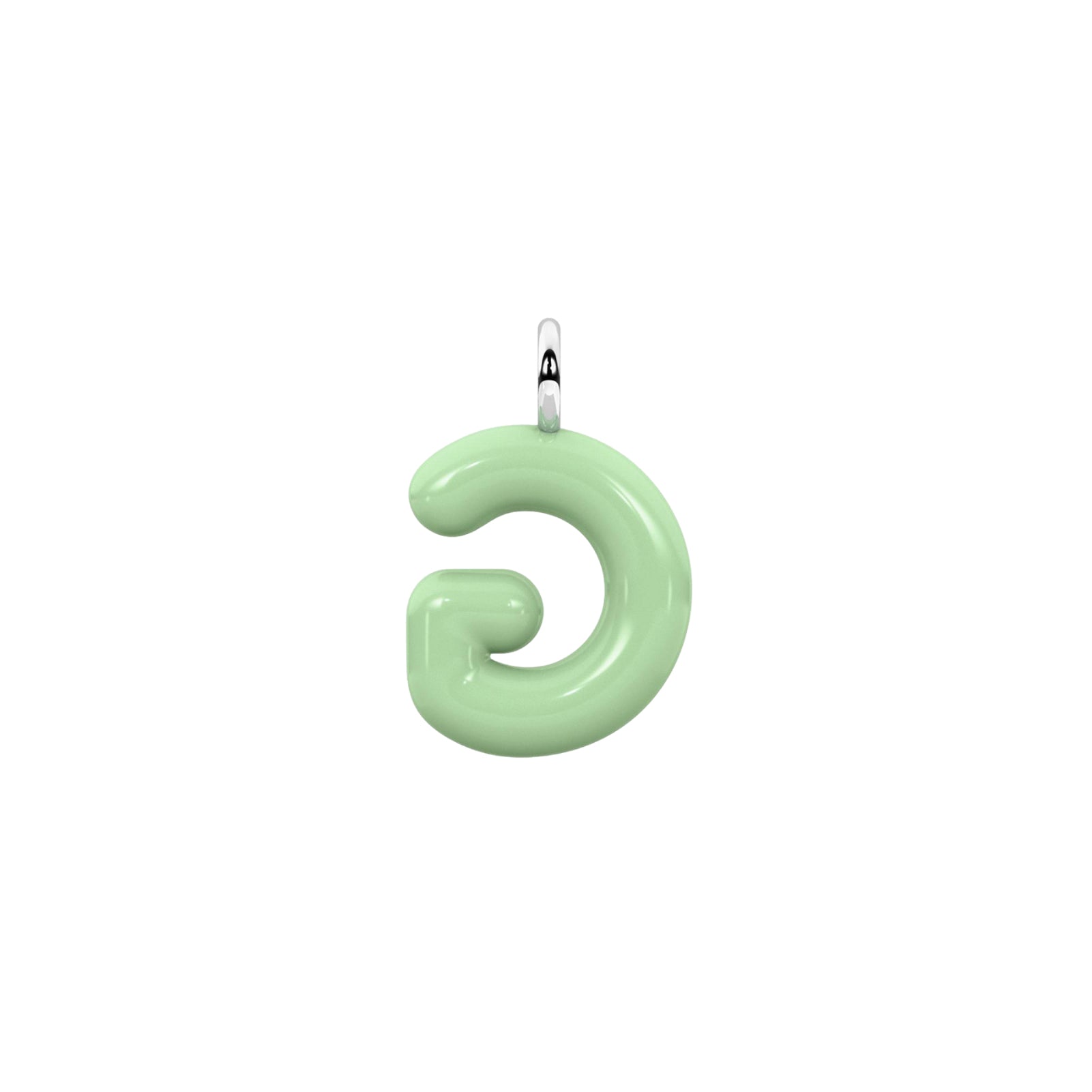 Charm iniziale G Kidult By You in acciaio smaltato verde MISURA UNICA