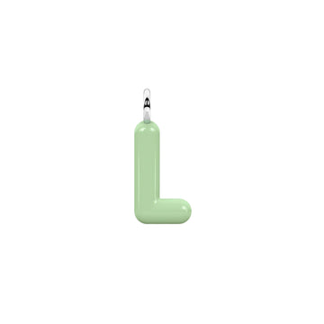 Charm iniziale L Kidult By You in acciaio smaltato verde MISURA UNICA