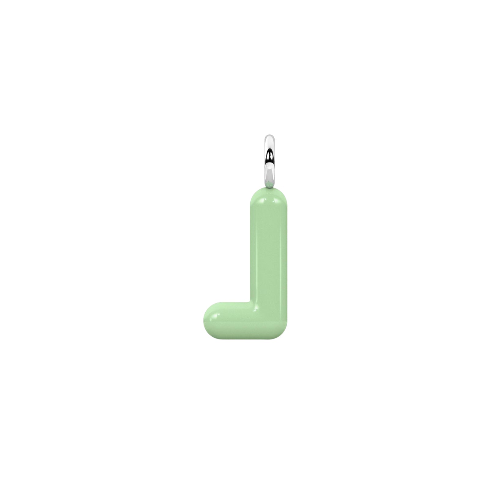 Charm iniziale L Kidult By You in acciaio smaltato verde MISURA UNICA