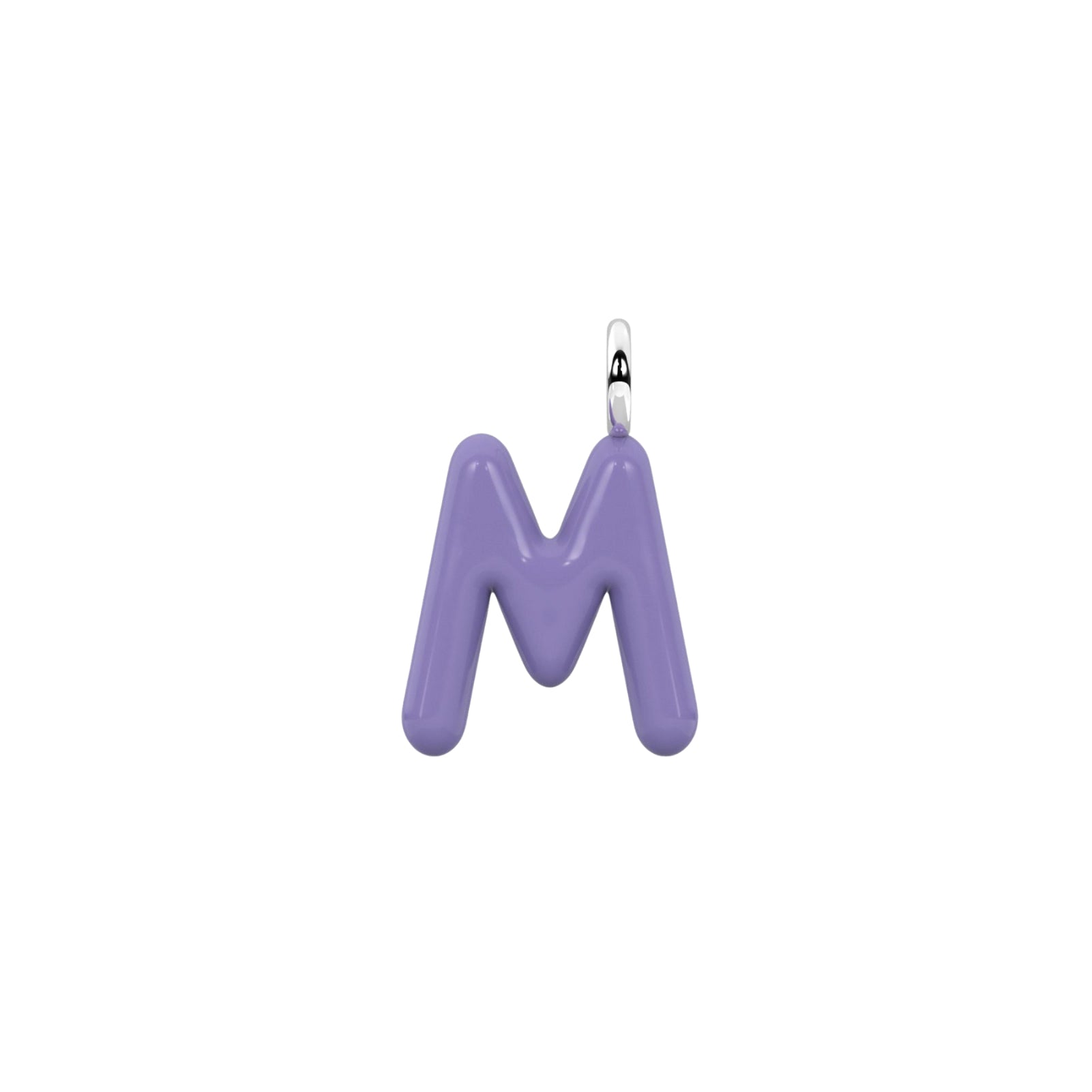 Charm iniziale M Kidult By You in acciaio smaltato viola MISURA UNICA