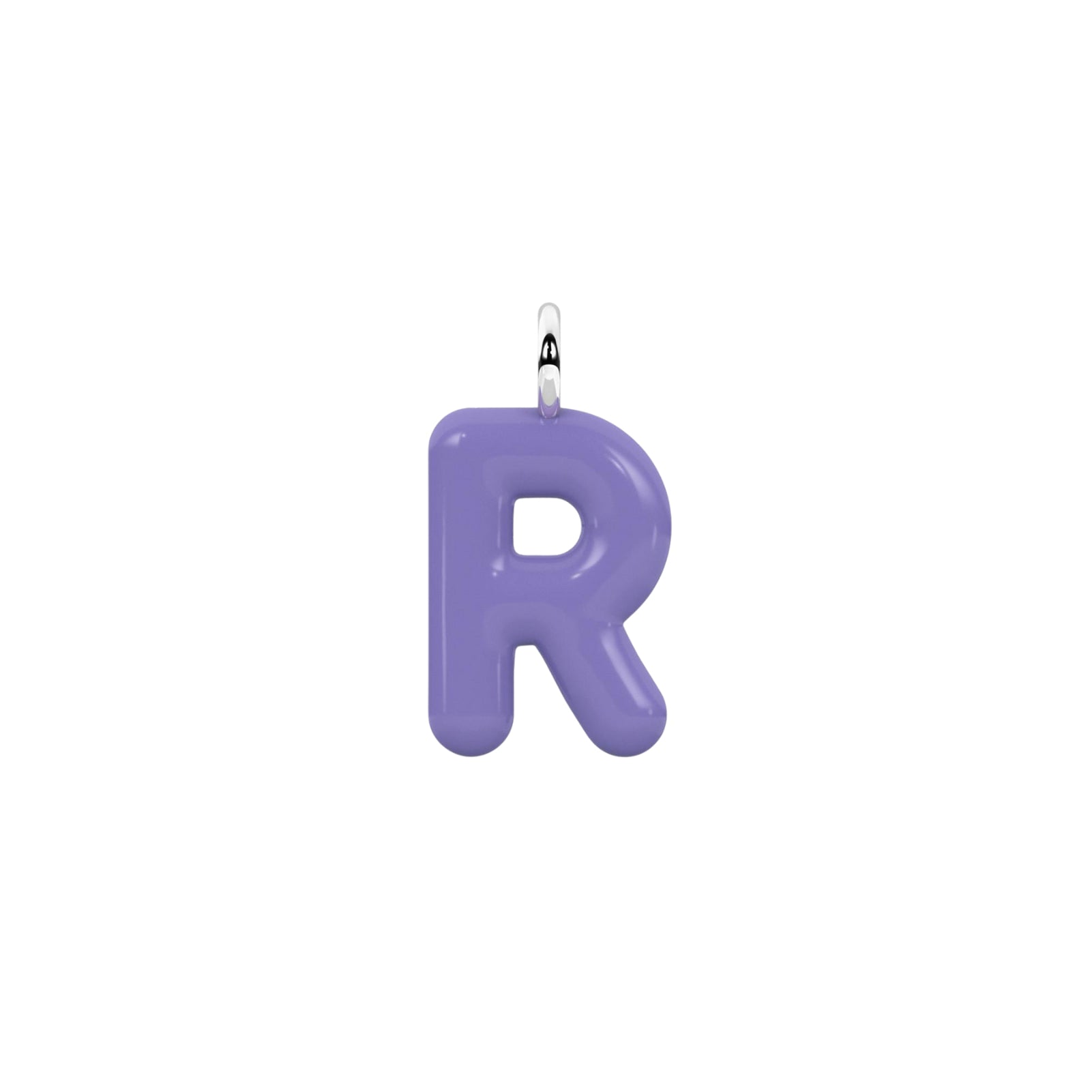 Charm iniziale R Kidult By You in acciaio smaltato viola MISURA UNICA