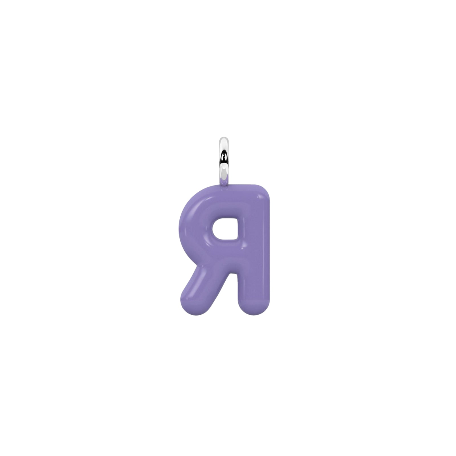 Charm iniziale R Kidult By You in acciaio smaltato viola MISURA UNICA
