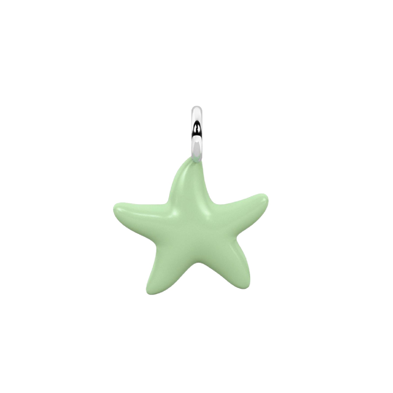 Charm stella marina Kidult By You acciaio smaltato verde MISURA UNICA