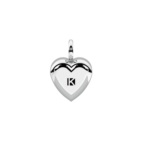 Charm Kidult By You acciaio a cuore con cristallo viola MISURA UNICA