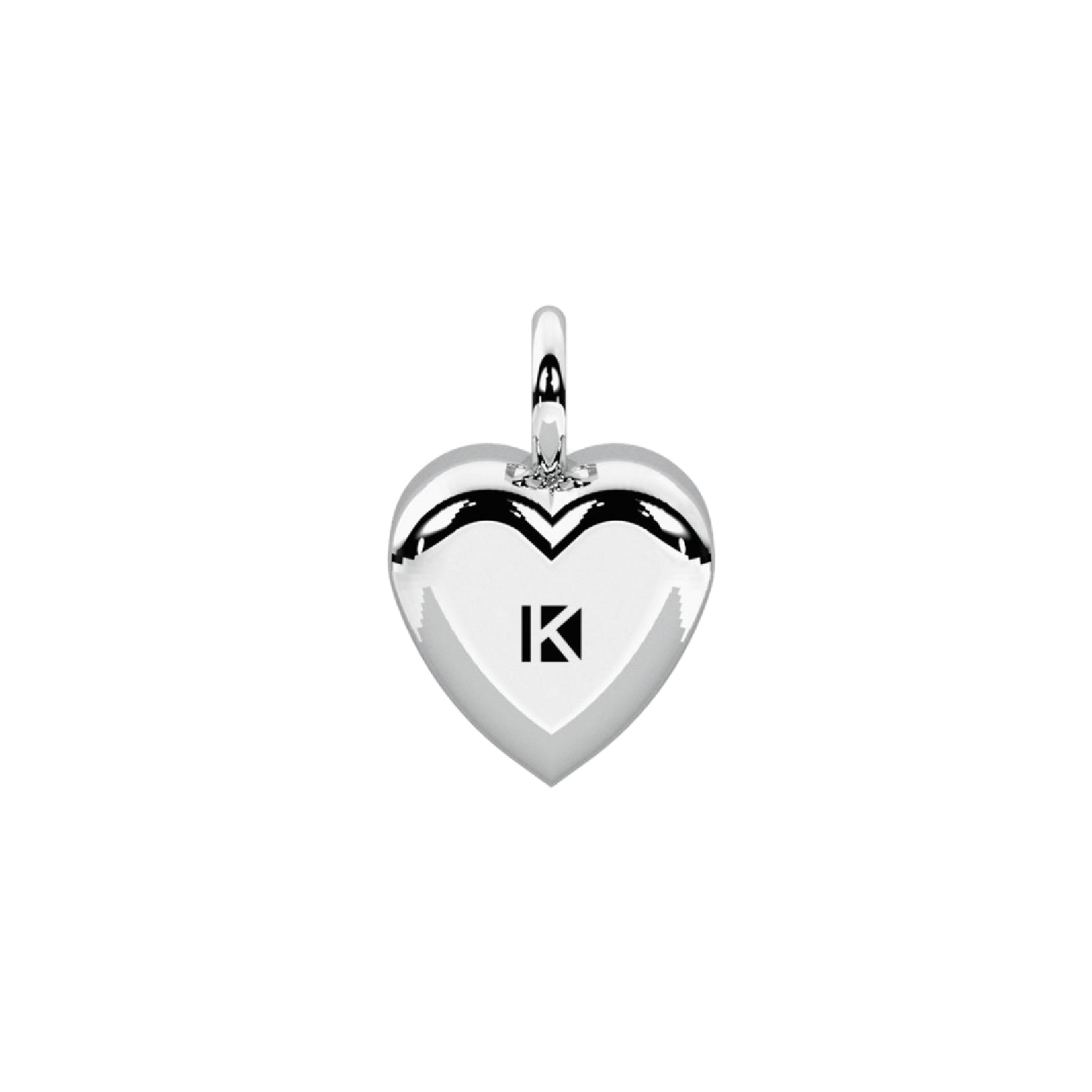 Charm Kidult By You acciaio a cuore con cristallo viola MISURA UNICA