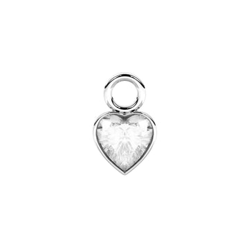 Charm Kidult By You in acciaio con zircone a forma cuore MISURA UNICA