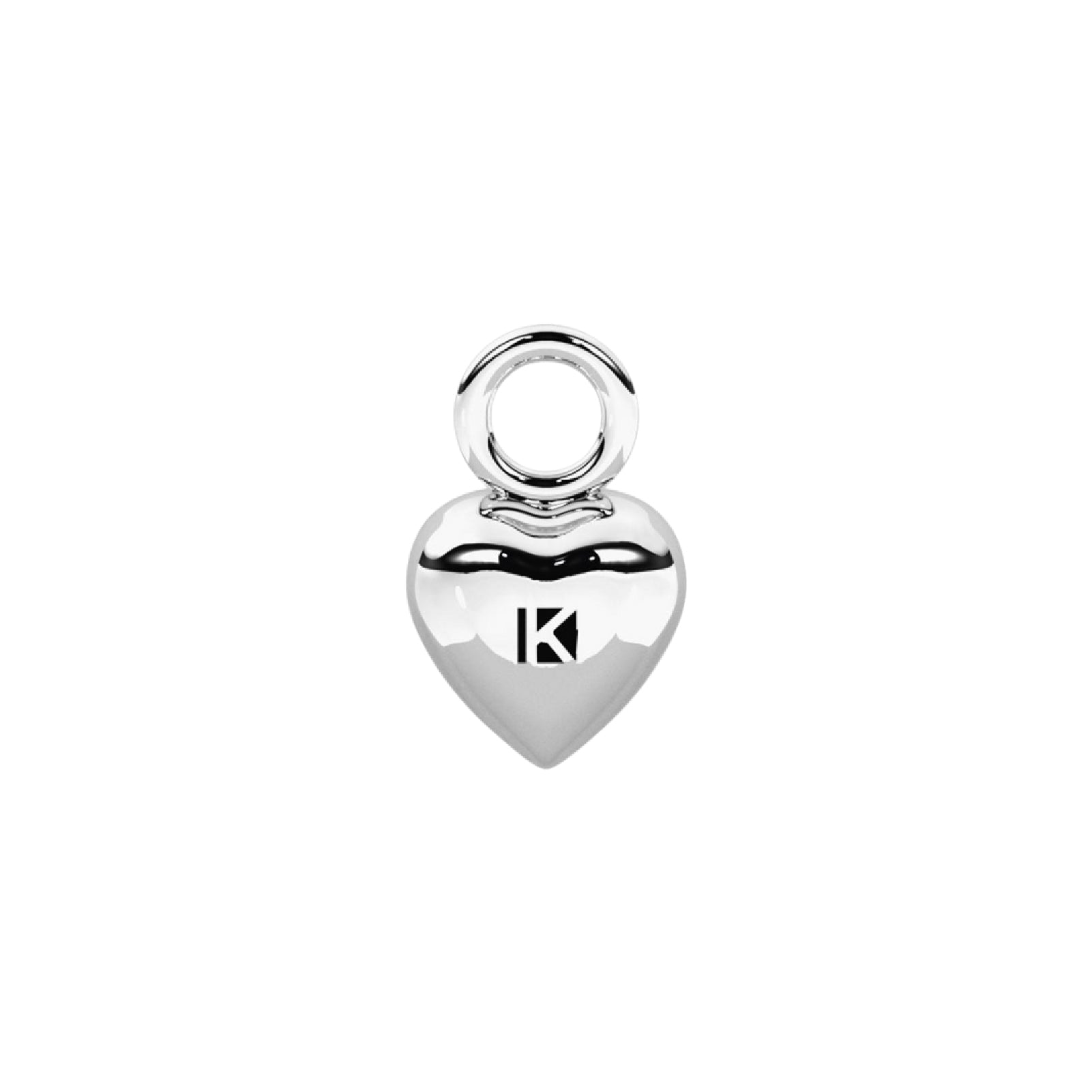 Charm Kidult By You in acciaio con zircone a forma cuore MISURA UNICA