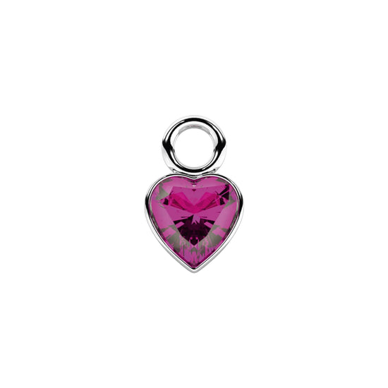 Charm a cuore Kidult By You in acciaio con tormalina MISURA UNICA