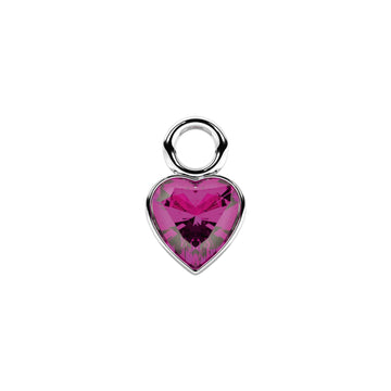 Charm a cuore Kidult By You in acciaio con tormalina MISURA UNICA