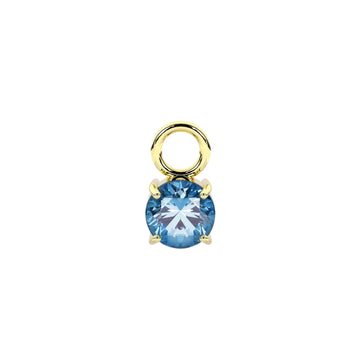Charm tondo Kidult By You in acciaio oro acquamarina MISURA UNICA