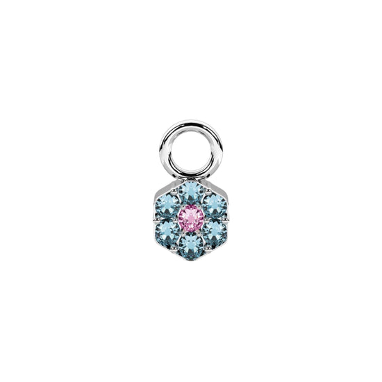 Charm fiore Kidult By You in acciaio corindone e zircone MISURA UNICA