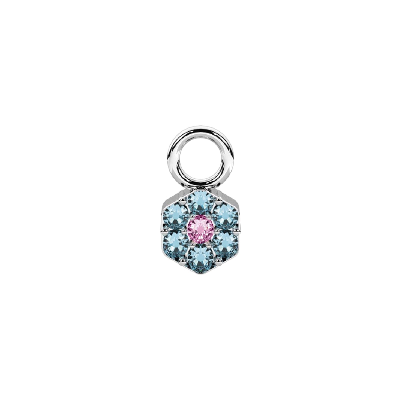 Charm fiore Kidult By You in acciaio corindone e zircone MISURA UNICA