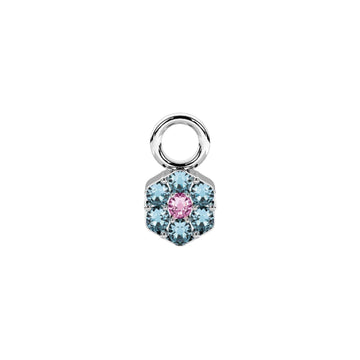 Charm fiore Kidult By You in acciaio corindone e zircone MISURA UNICA