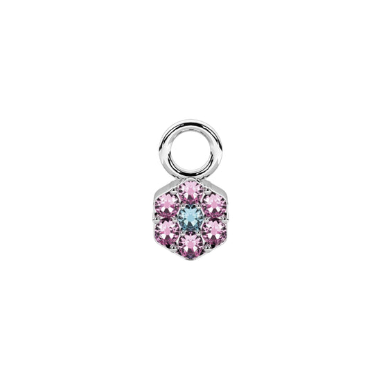 Charm fiore Kidult By You in acciaio corindone e zircone MISURA UNICA