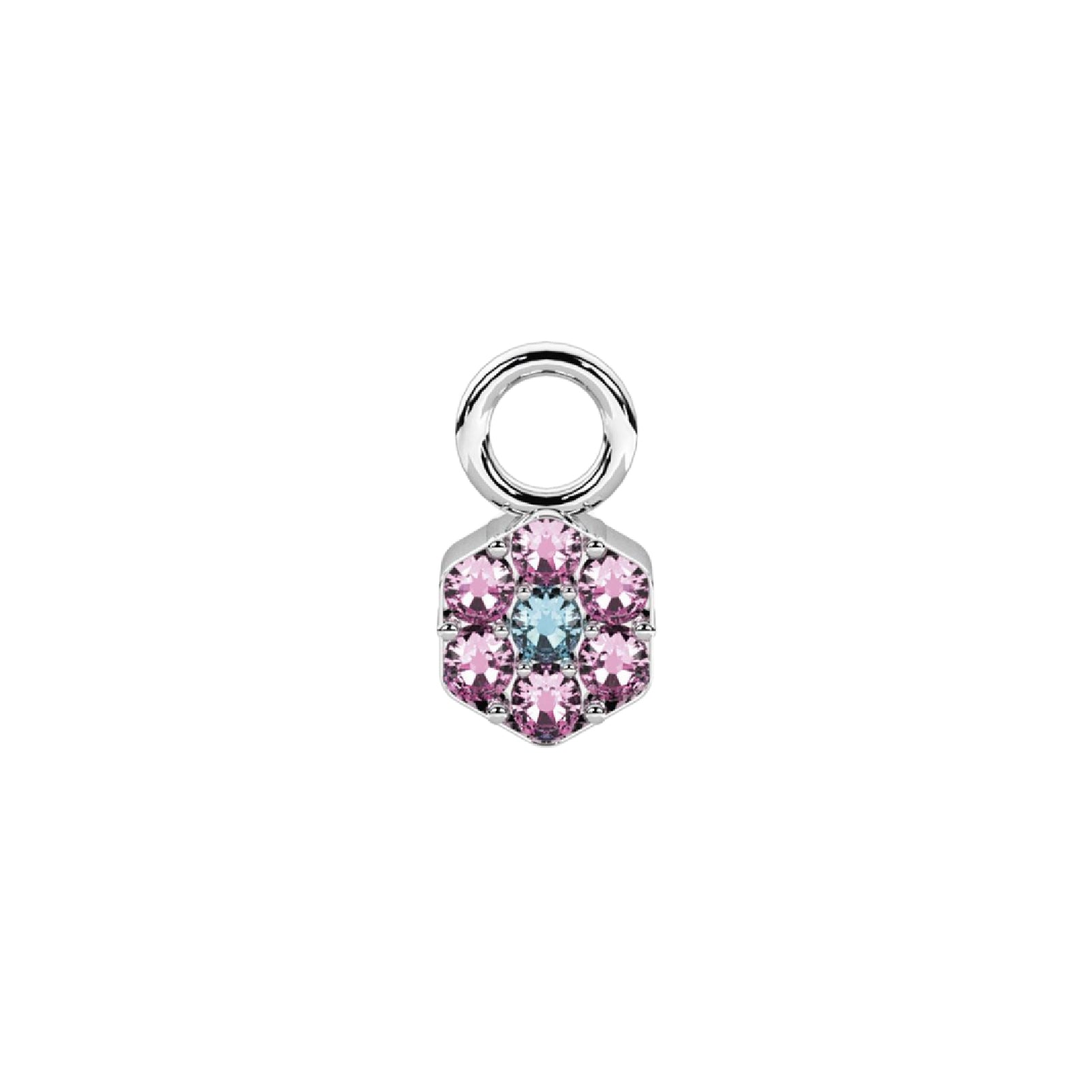 Charm fiore Kidult By You in acciaio corindone e zircone MISURA UNICA