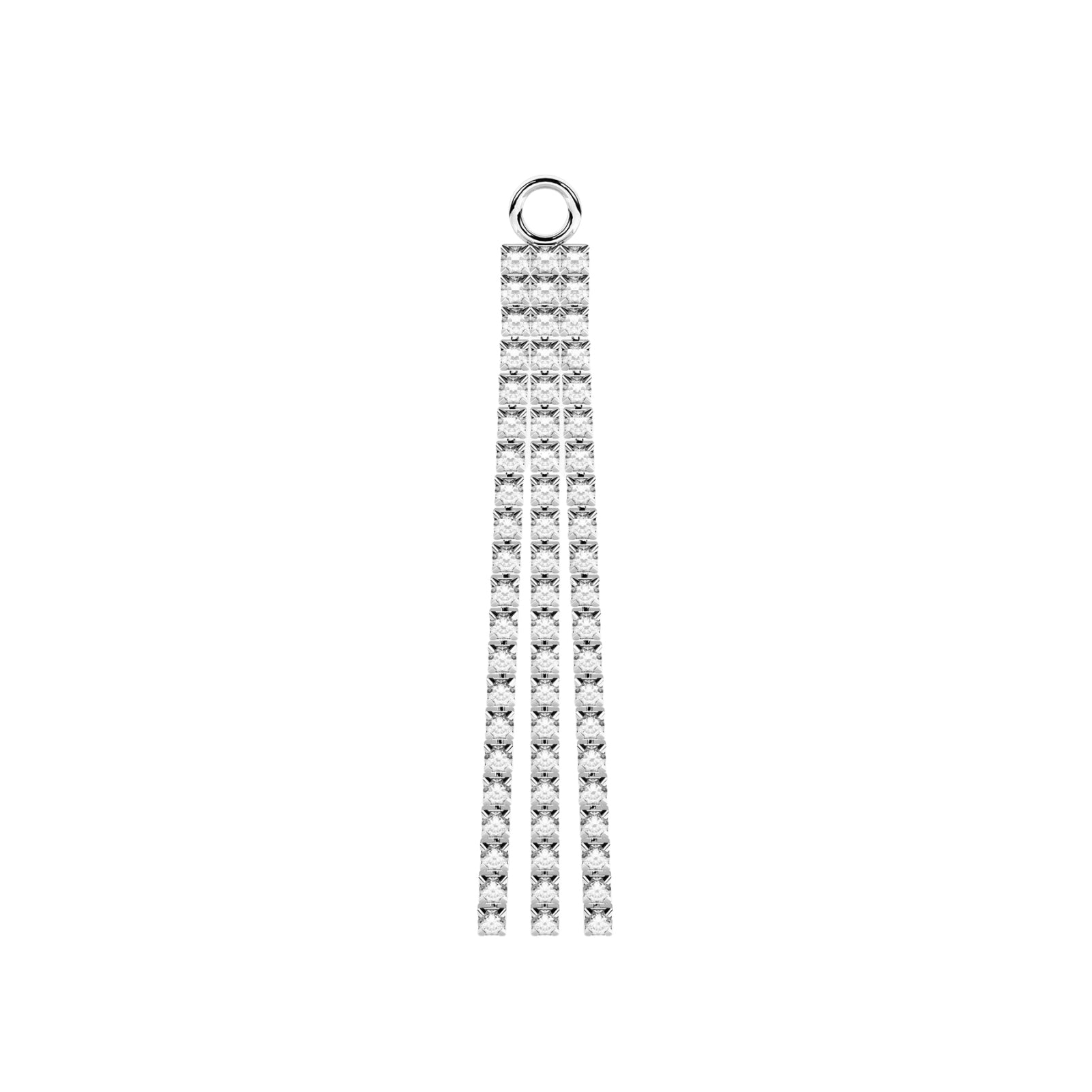 Charm pendente tennis Kidult By You in acciaio con zirconi MISURA UNICA