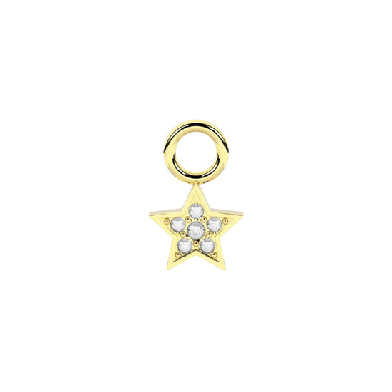 Charm stella Kidult By You in acciaio oro zirconi bianchi MISURA UNICA