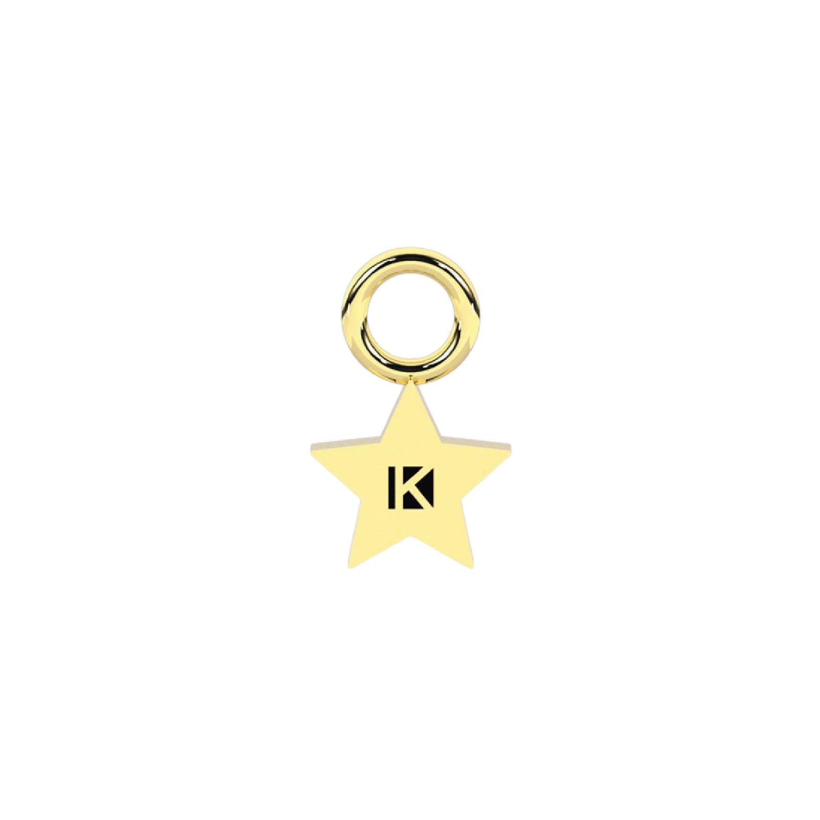 Charm stella Kidult By You in acciaio oro zirconi bianchi MISURA UNICA