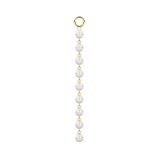 Charm pendente Kidult By You acciaio oro perle conchiglia MISURA UNICA
