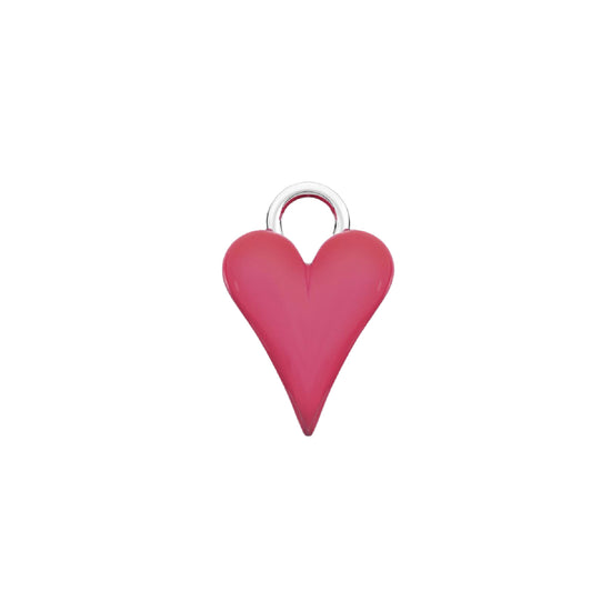 Charm Kidult By You in acciaio a cuore smaltato di rosa MISURA UNICA