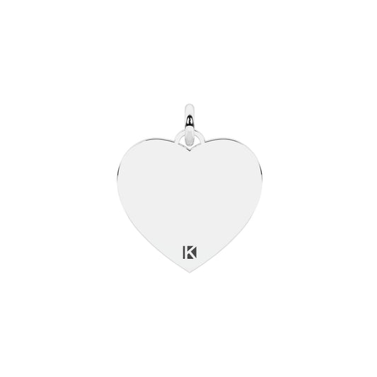 Charm Kidult Symbols in acciaio con cuore grande MISURA UNICA