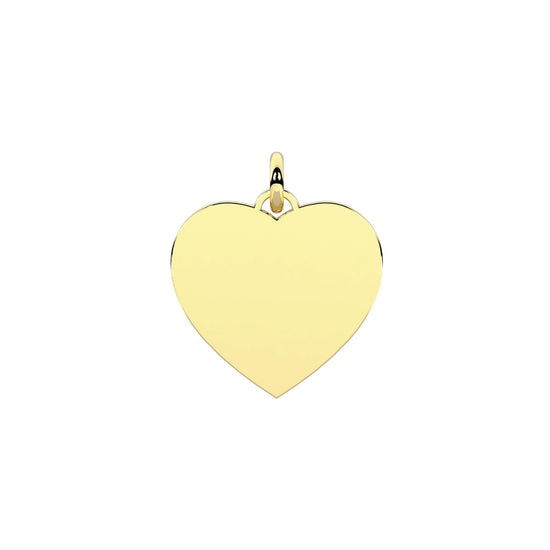 Charm Kidult Symbols in acciaio pvd oro con cuore grande MISURA UNICA