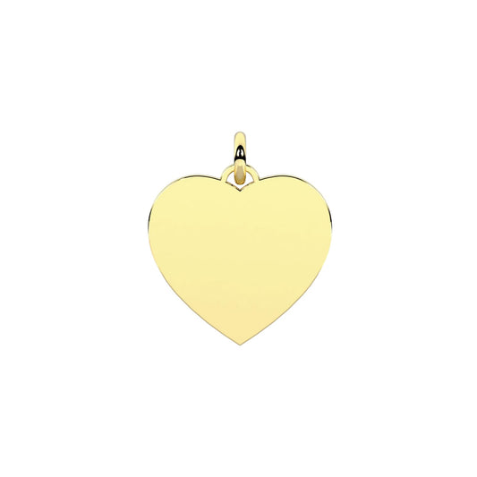 Charm Kidult Symbols in acciaio pvd oro con cuore grande MISURA UNICA
