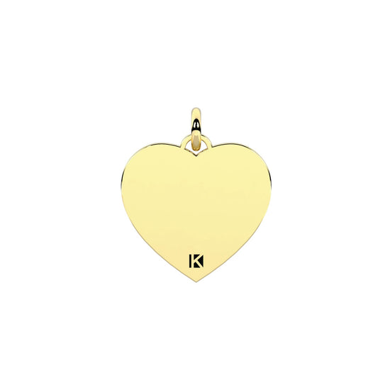 Charm Kidult Symbols in acciaio pvd oro con cuore grande MISURA UNICA
