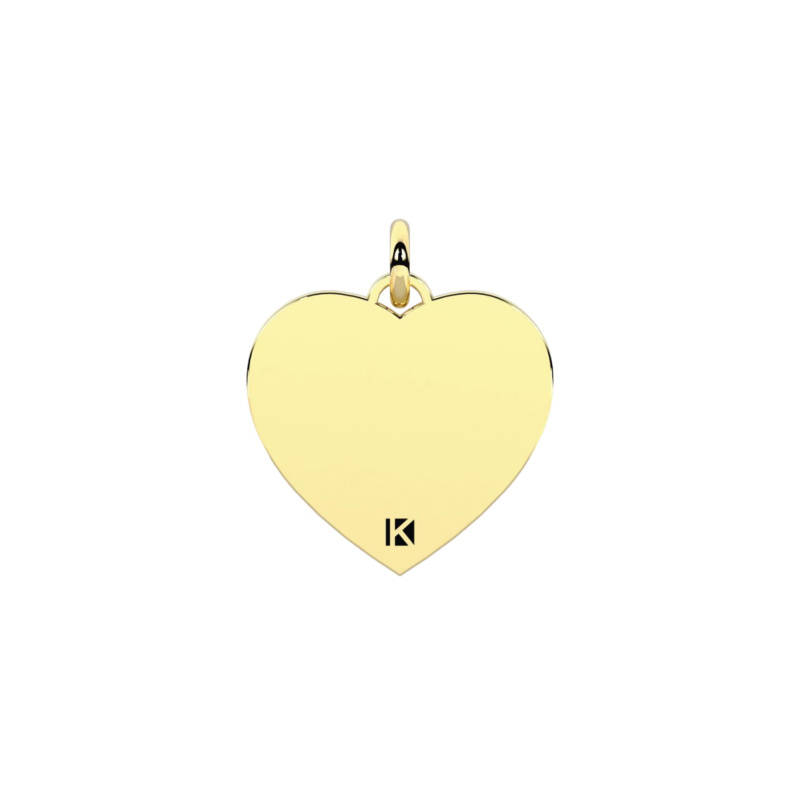 Charm Kidult Symbols in acciaio pvd oro con cuore grande MISURA UNICA
