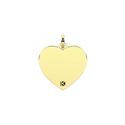 Charm Kidult Symbols in acciaio pvd oro con cuore grande MISURA UNICA