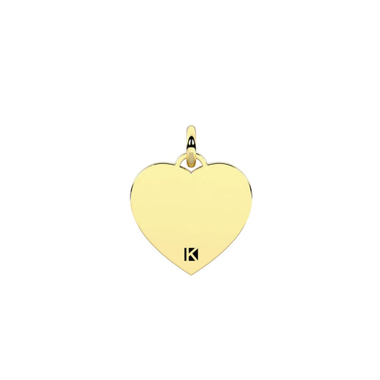 Charm Kidult Symbols in acciaio pvd oro con cuore MISURA UNICA