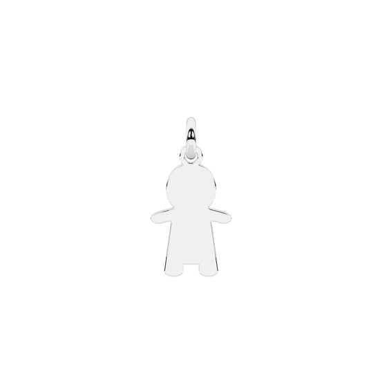 Charm Kidult Symbols in acciaio bimbo e cuore in cristallo MISURA UNICA