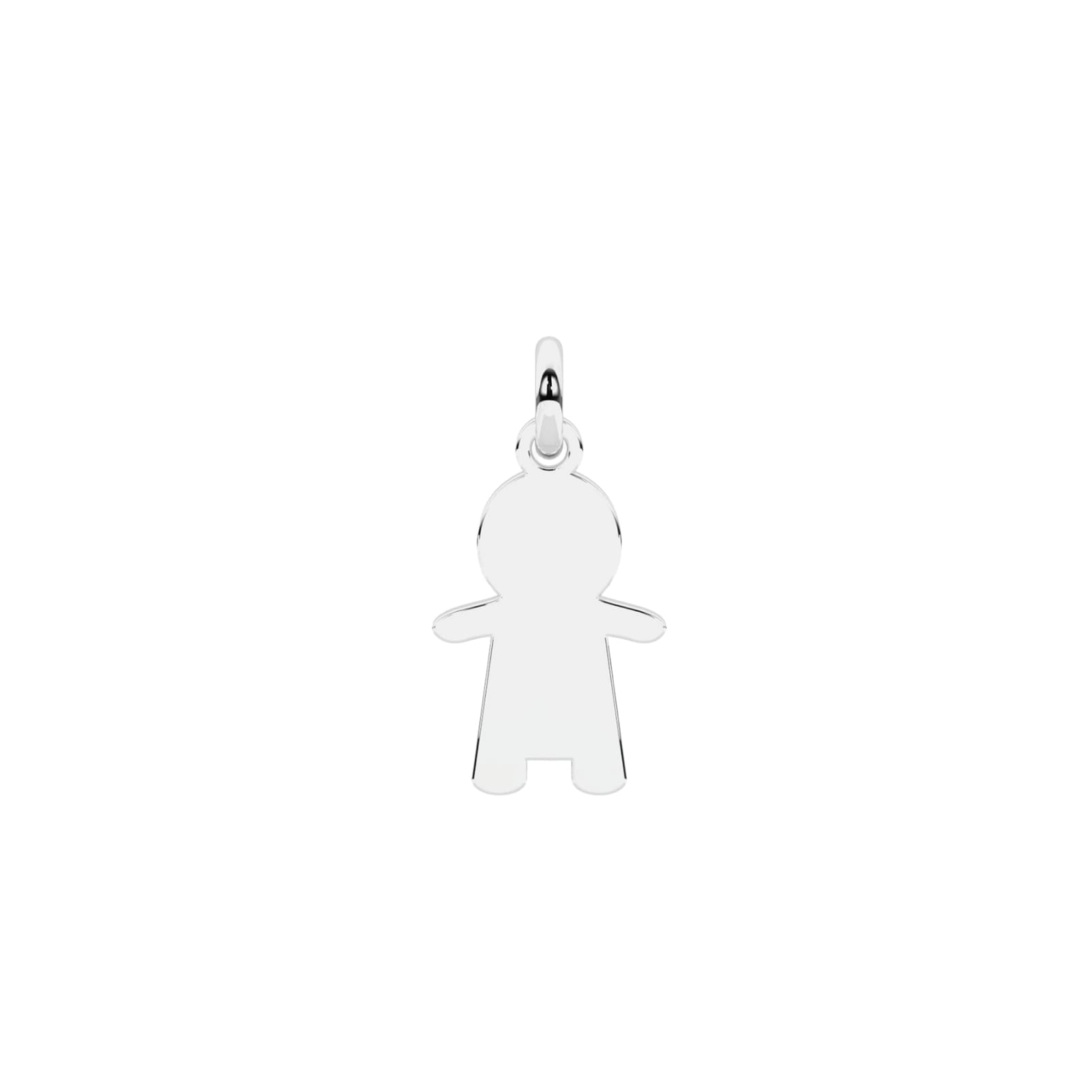 Charm Kidult Symbols in acciaio bimbo e cuore in cristallo MISURA UNICA