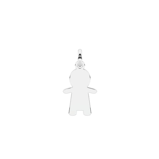 Charm Kidult Symbols in acciaio bimbo e cuore in cristallo MISURA UNICA