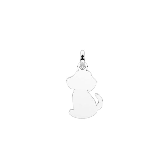 Charm Kidult Symbols in acciaio cane e cuore in cristallo MISURA UNICA
