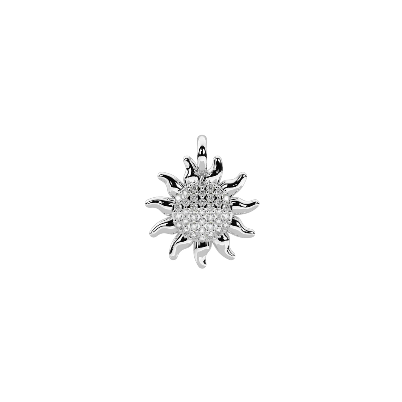 Charm Kidult Symbols in acciaio sole e cristalli bianchi MISURA UNICA