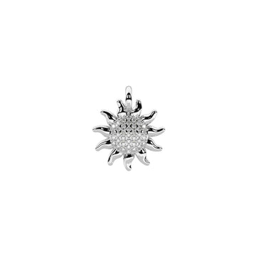 Charm Kidult Symbols in acciaio sole e cristalli bianchi MISURA UNICA