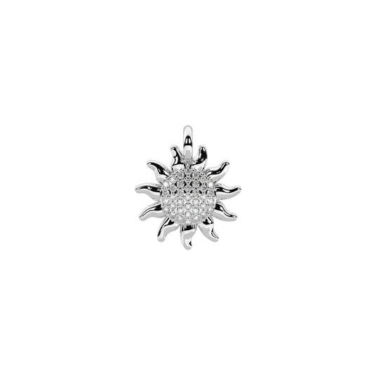 Charm Kidult Symbols in acciaio sole e cristalli bianchi MISURA UNICA